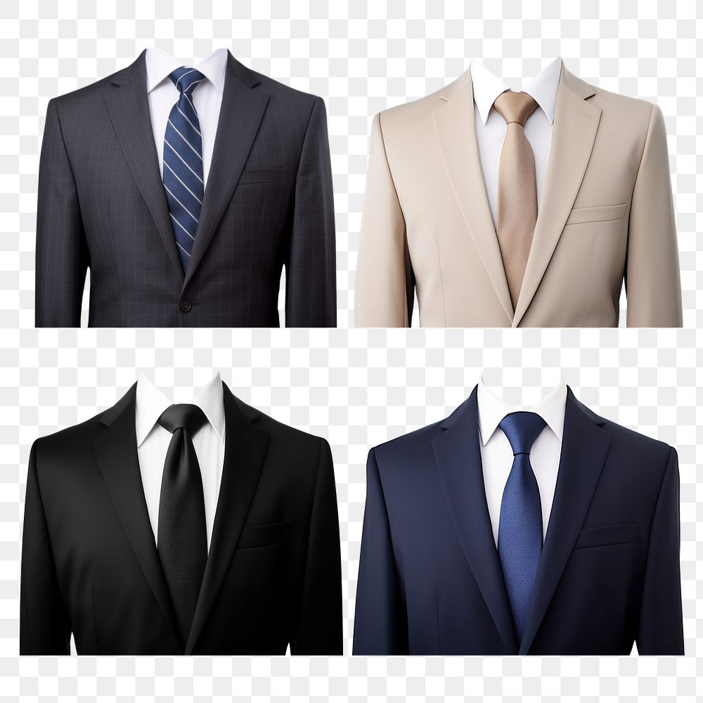 PNG male formal suite set, transparent background