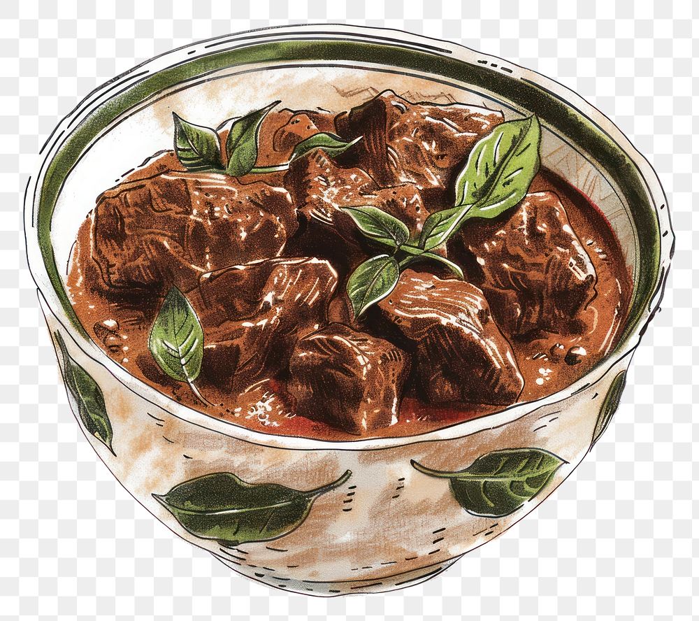 PNG Delicious beef stew illustration