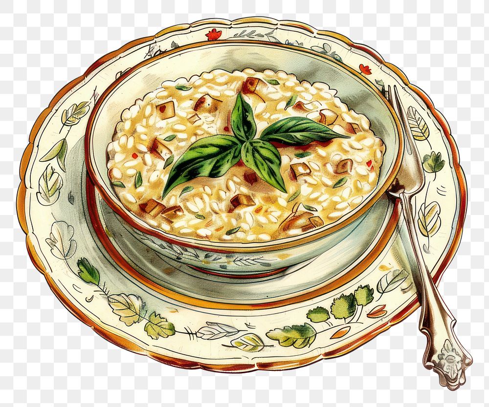 PNG Delicious creamy risotto illustration