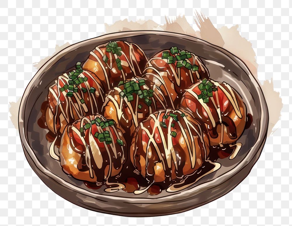 PNG Delicious Japanese street food illustration