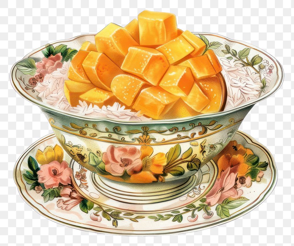 PNG Elegant mango dessert illustration