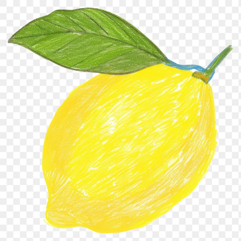 PNG Bright yellow lemon illustration