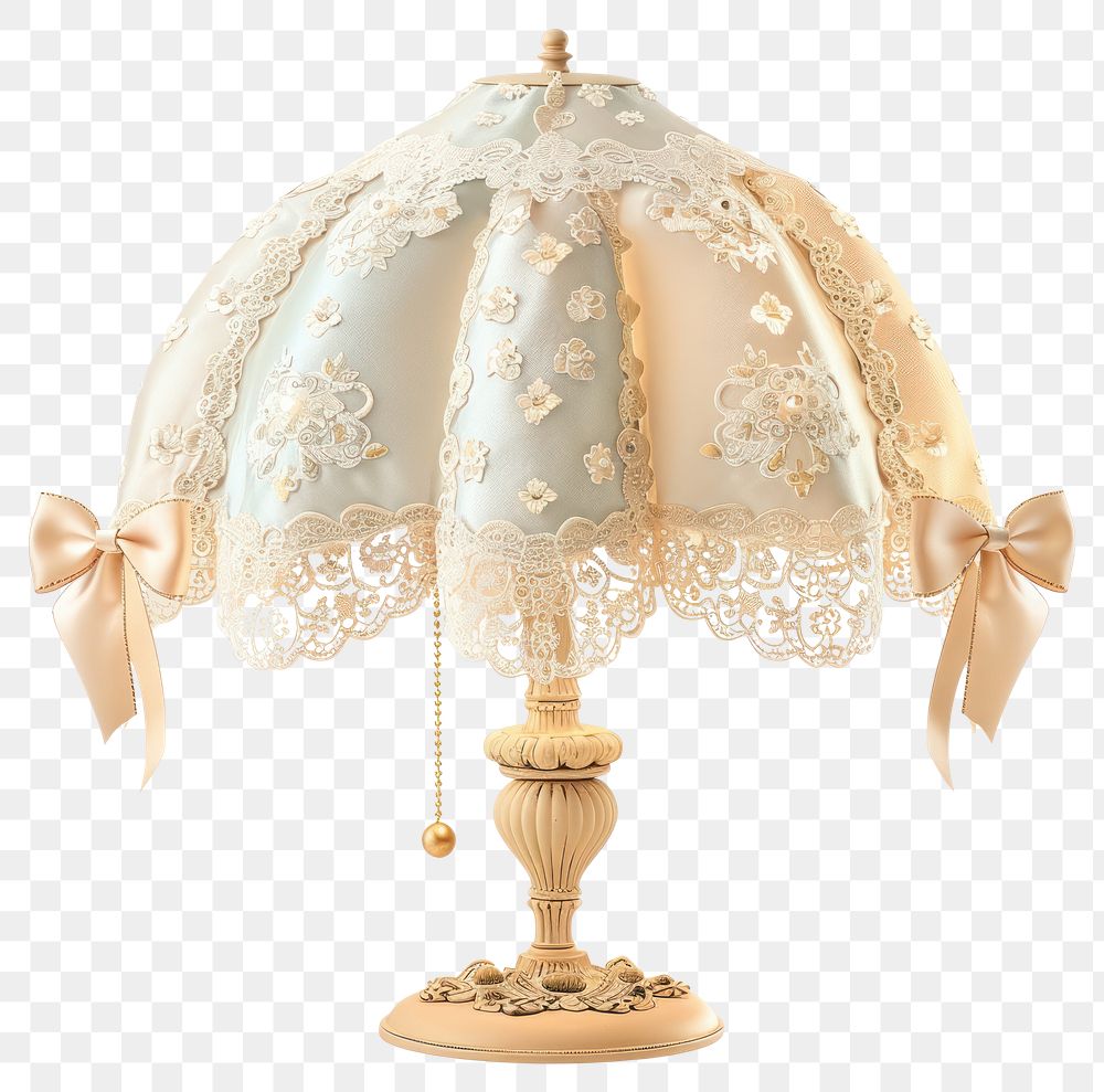 PNG  Elegant vintage lace table lamp