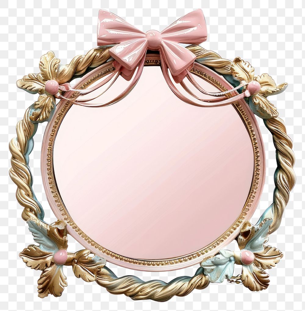 PNG  Elegant vintage decorative round mirror