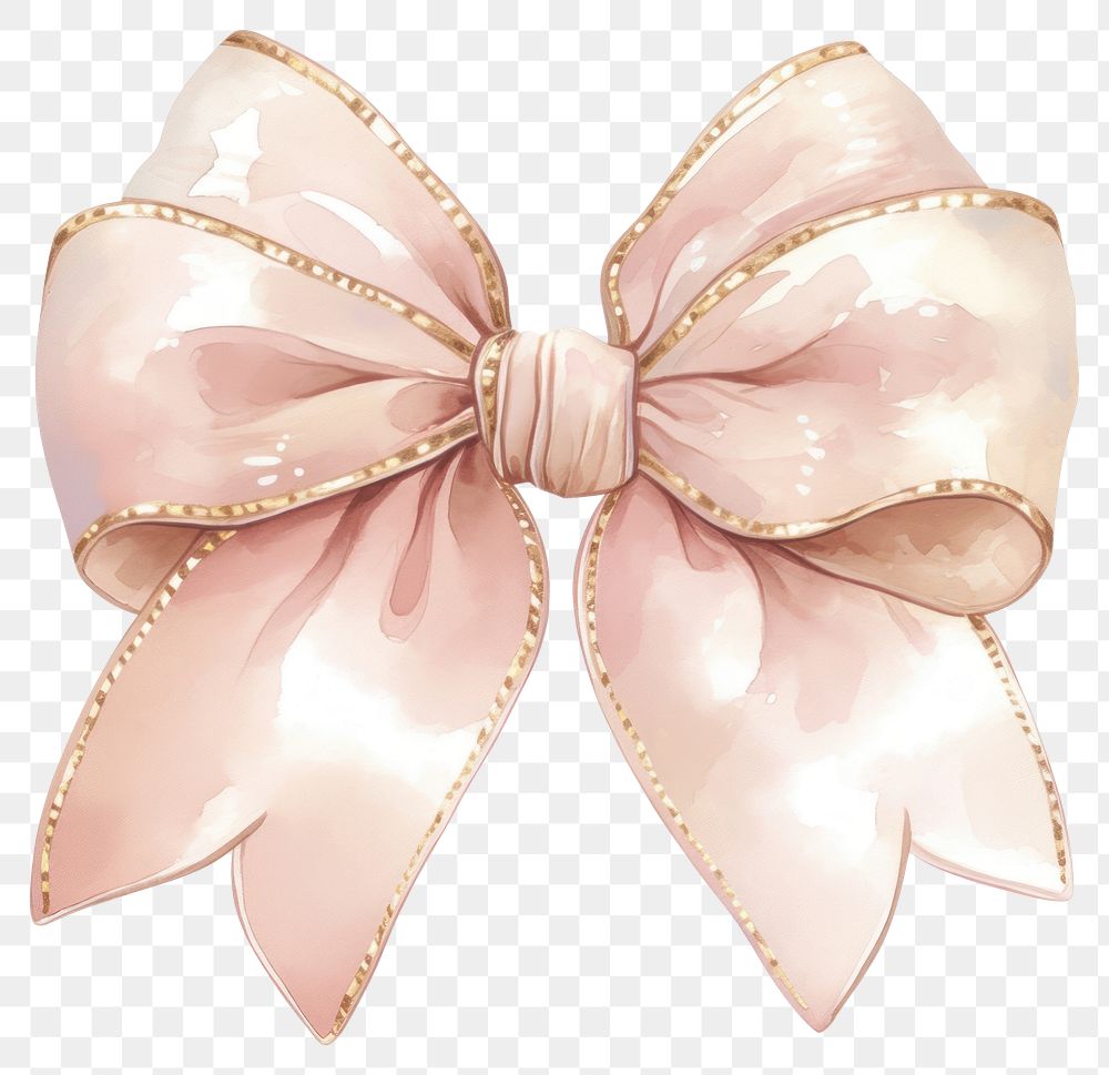 Elegant pink ribbon bow illustration