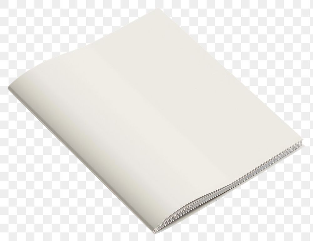 PNG Blank booklet on white background