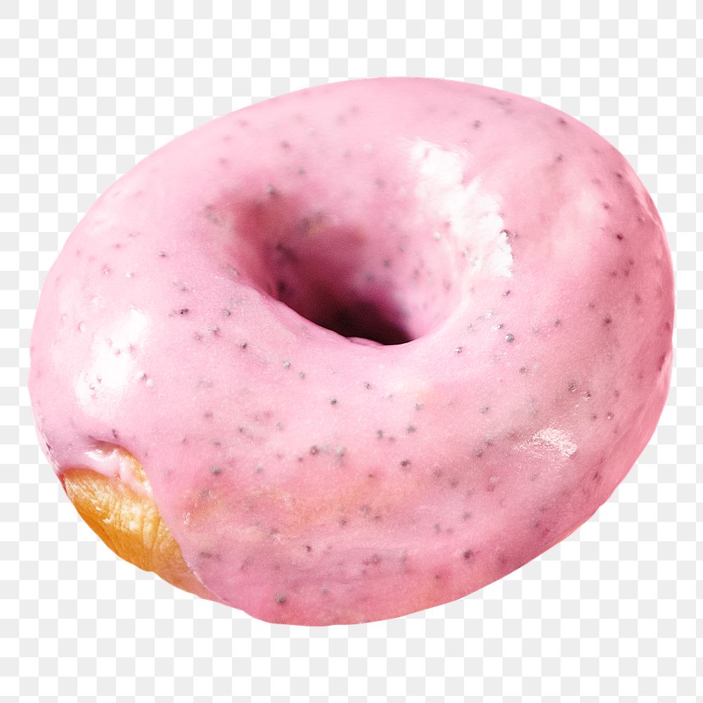 Pink donuts  png, food element, transparent background