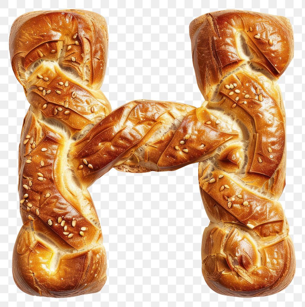 PNG Delicious pretzel letter H