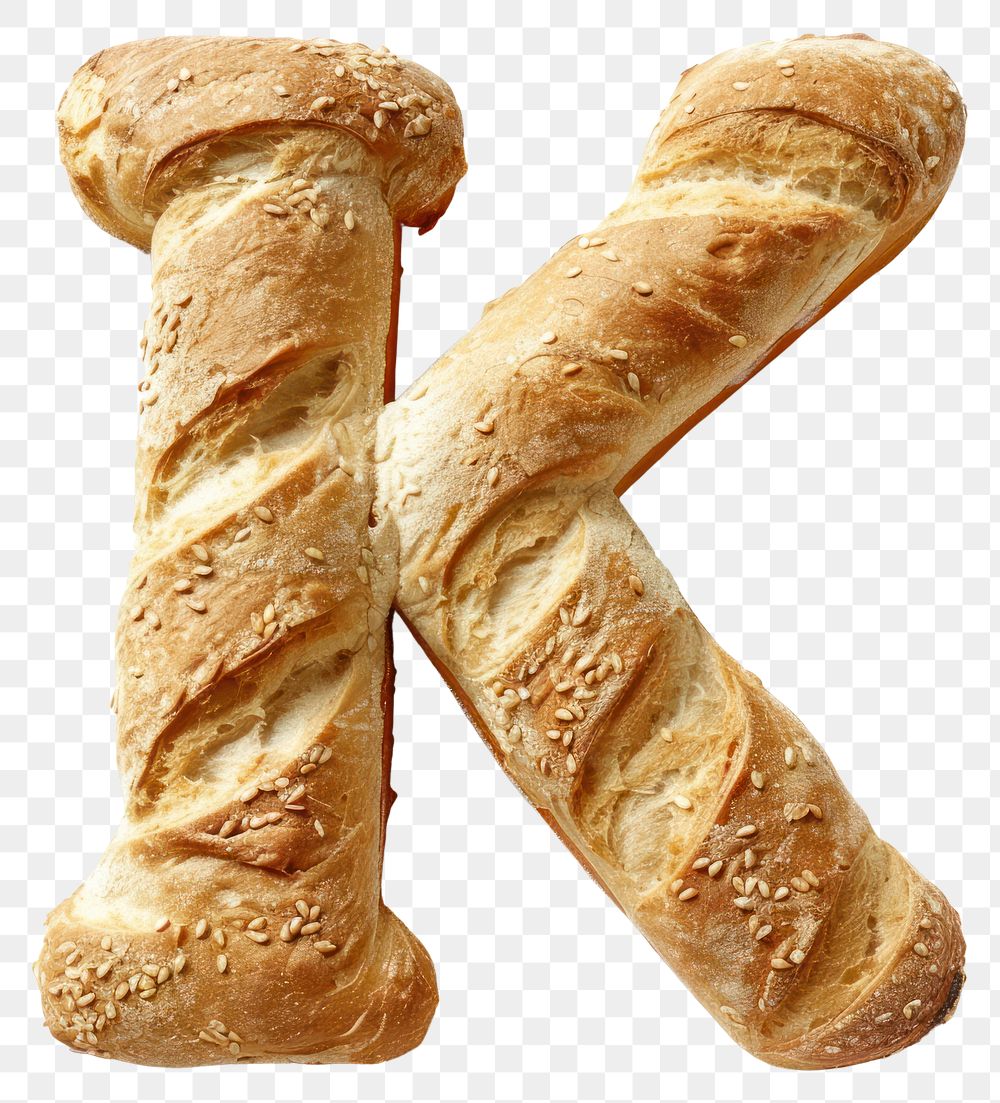 PNG Bread shaped like letter K