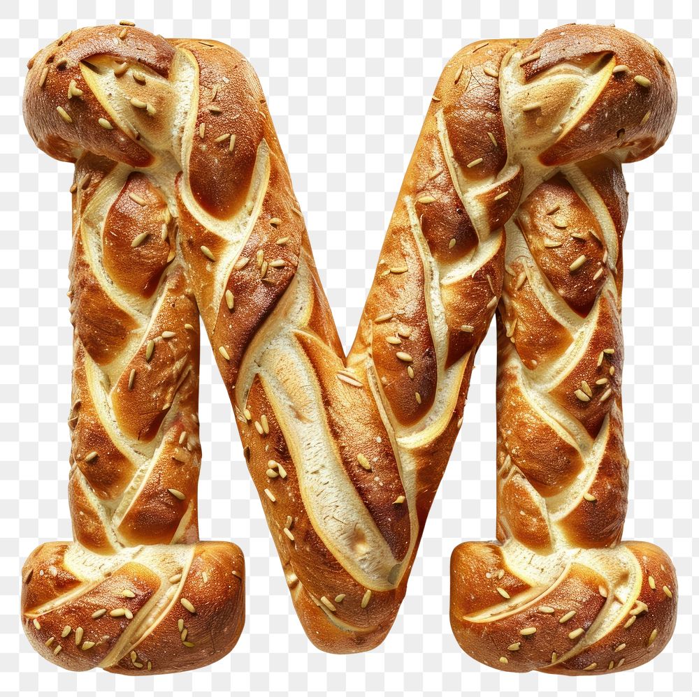 PNG Pretzel letter M design