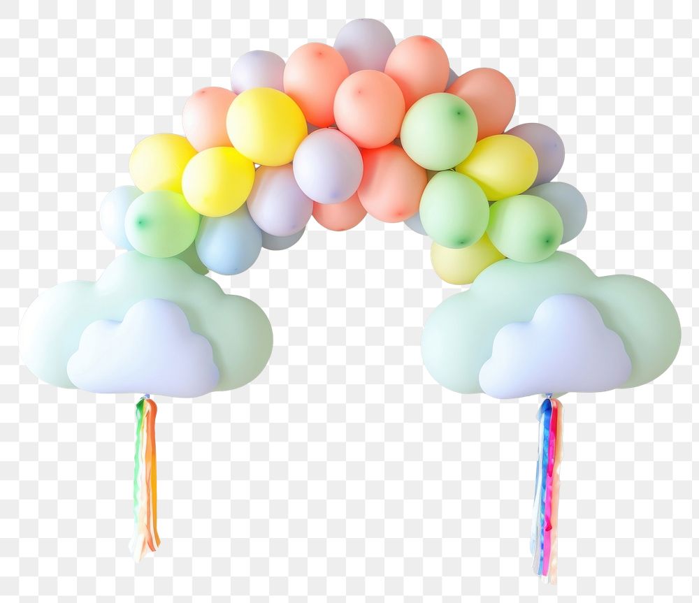 PNG Colorful balloon rainbow decoration