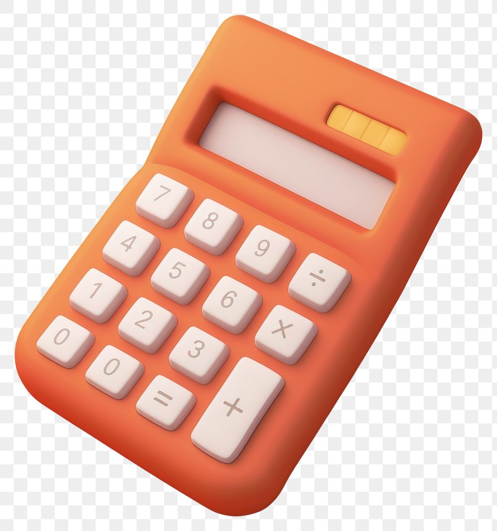 PNG Colorful calculator for mathematical calculations.