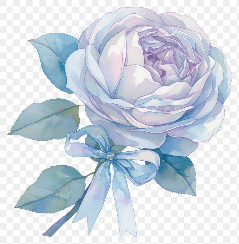 PNG  Elegant pastel rose illustration