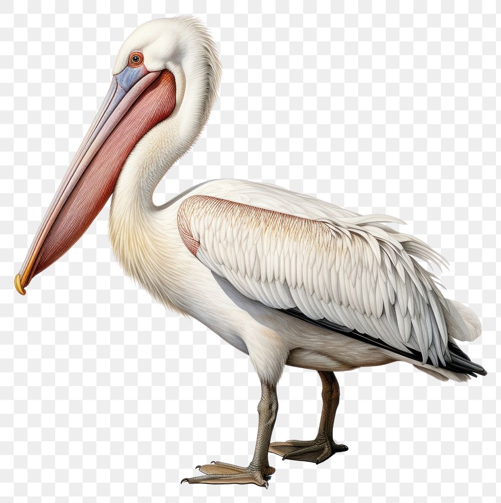 PNG Elegant pelican bird illustration, transparent background