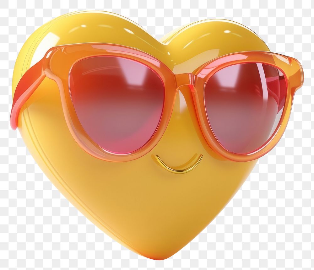 Cool heart emoji with sunglasses | Free PNG - rawpixel