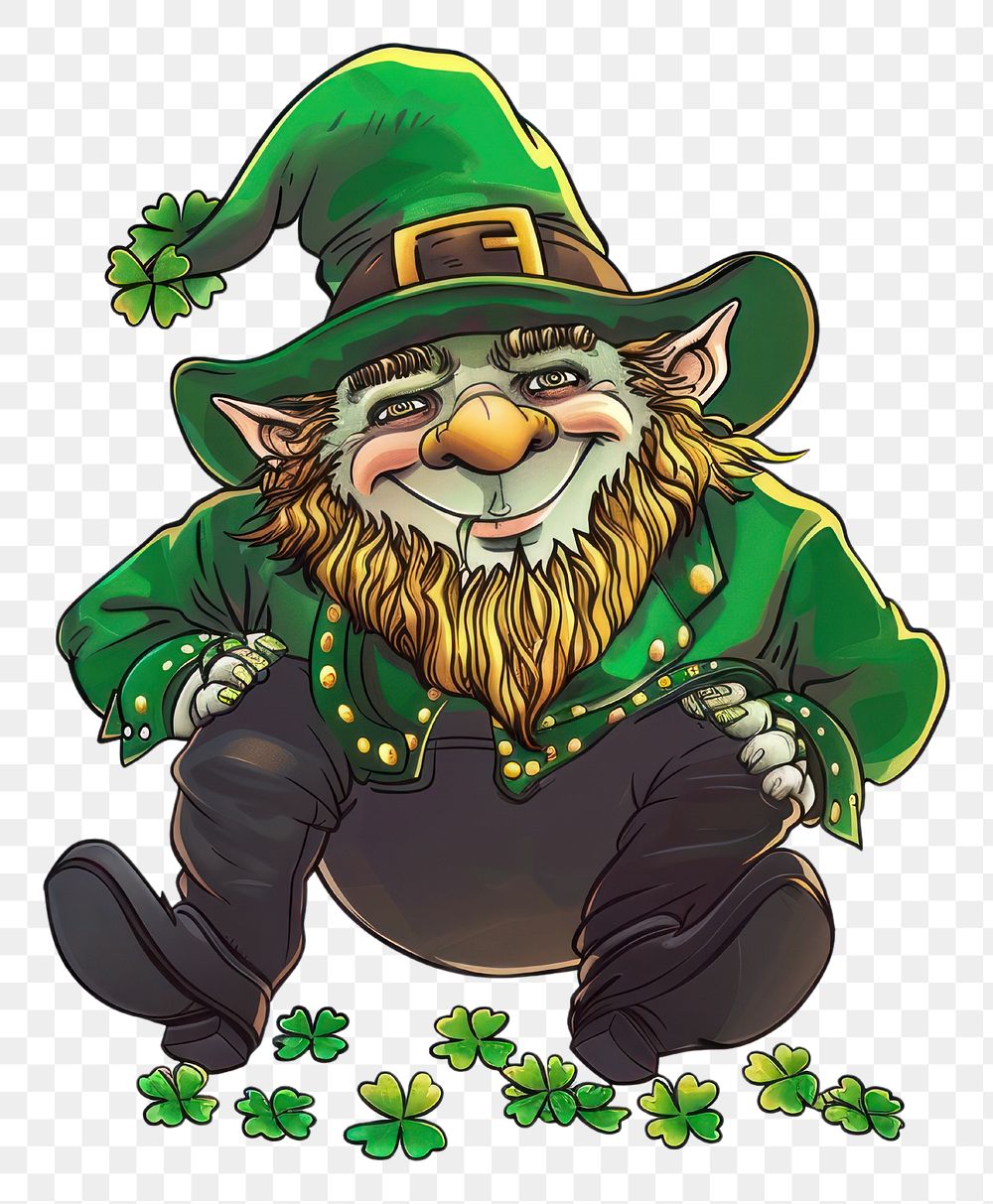 PNG A Leprechaun Irish mythical creature publication wildlife cartoon.