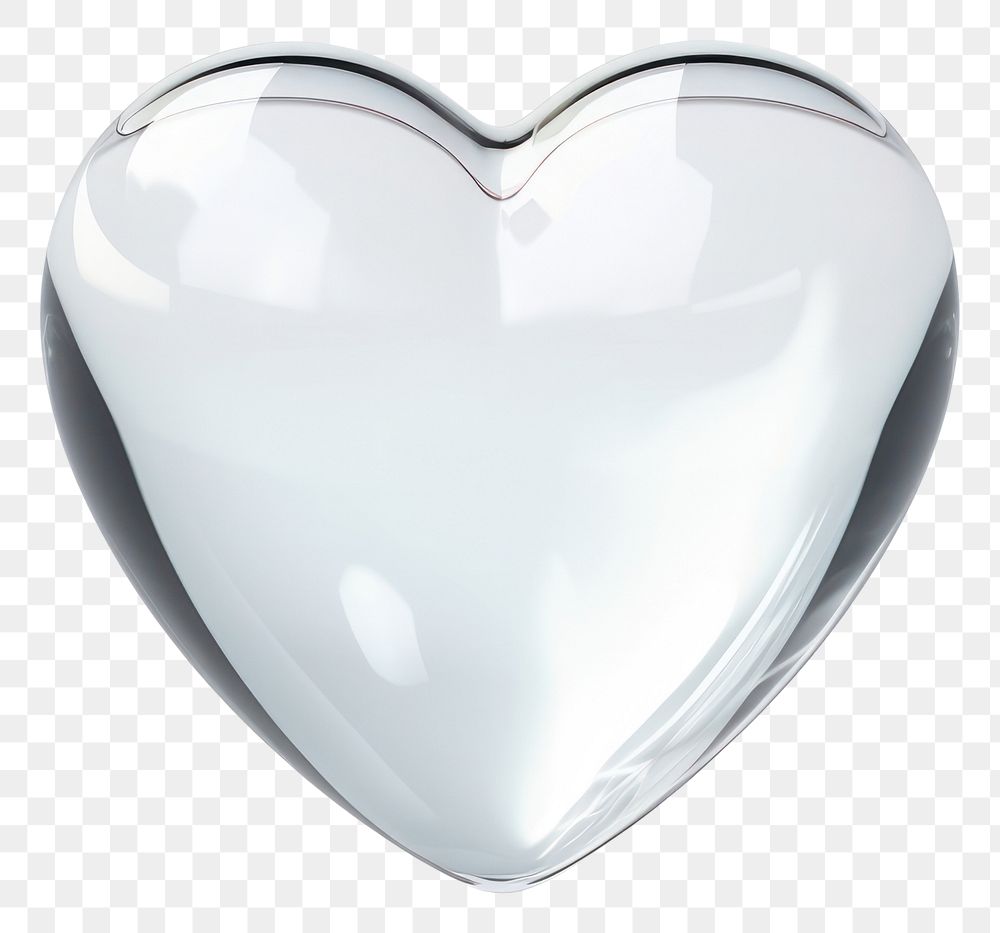 PNG  Glass heart transparent white background