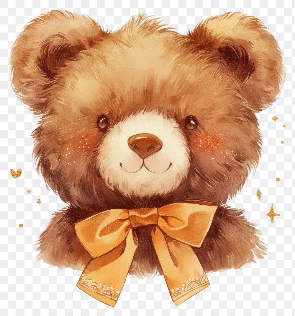 PNG  Adorable teddy bear illustration