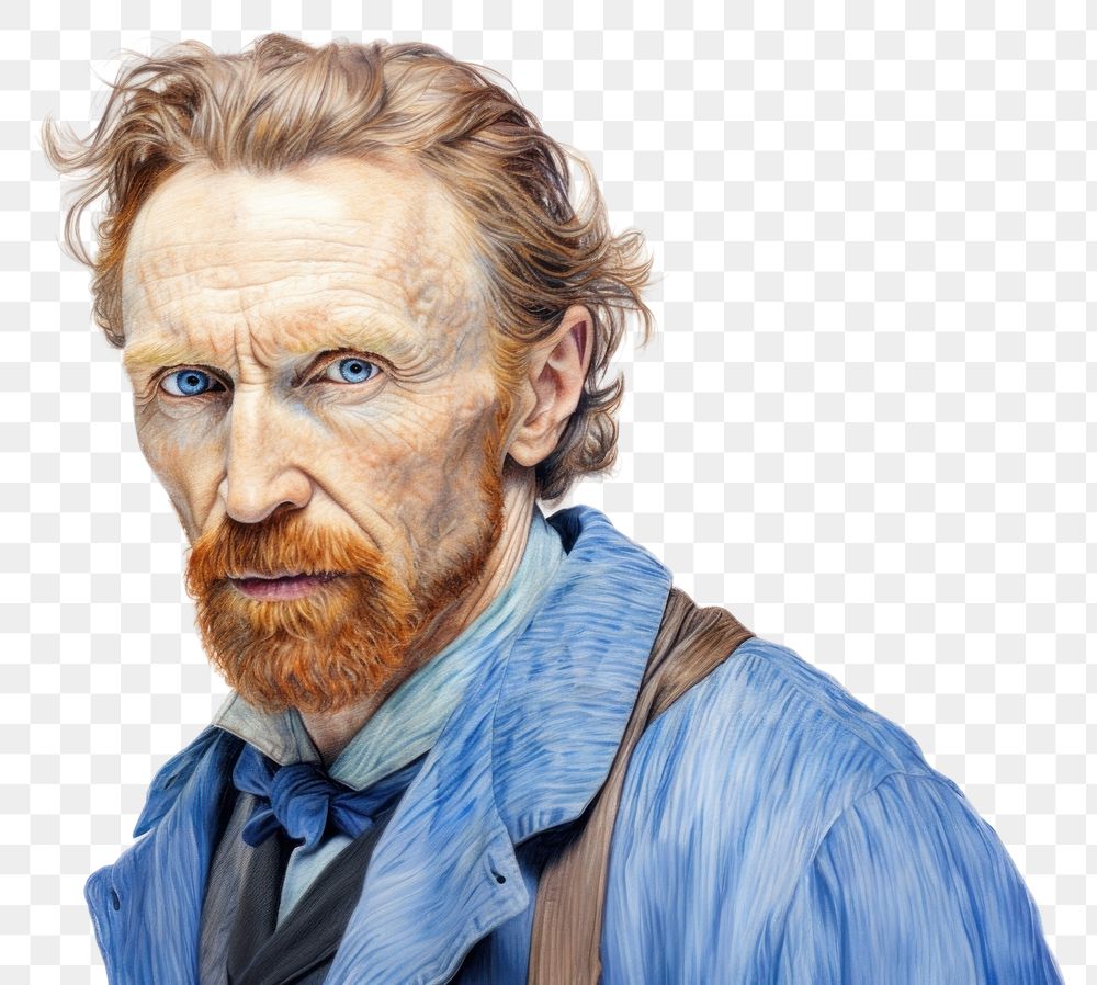 PNG Realistic portrait with intense gaze