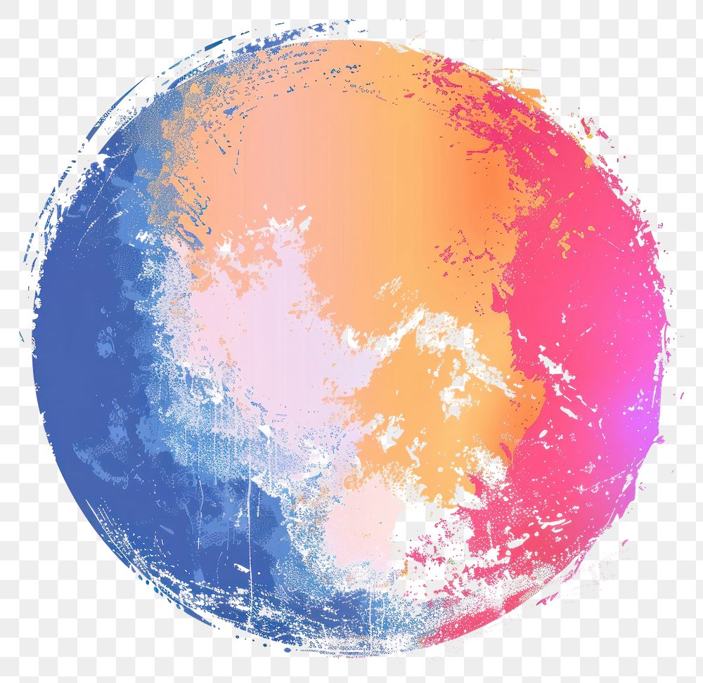 Vibrant abstract watercolor globe