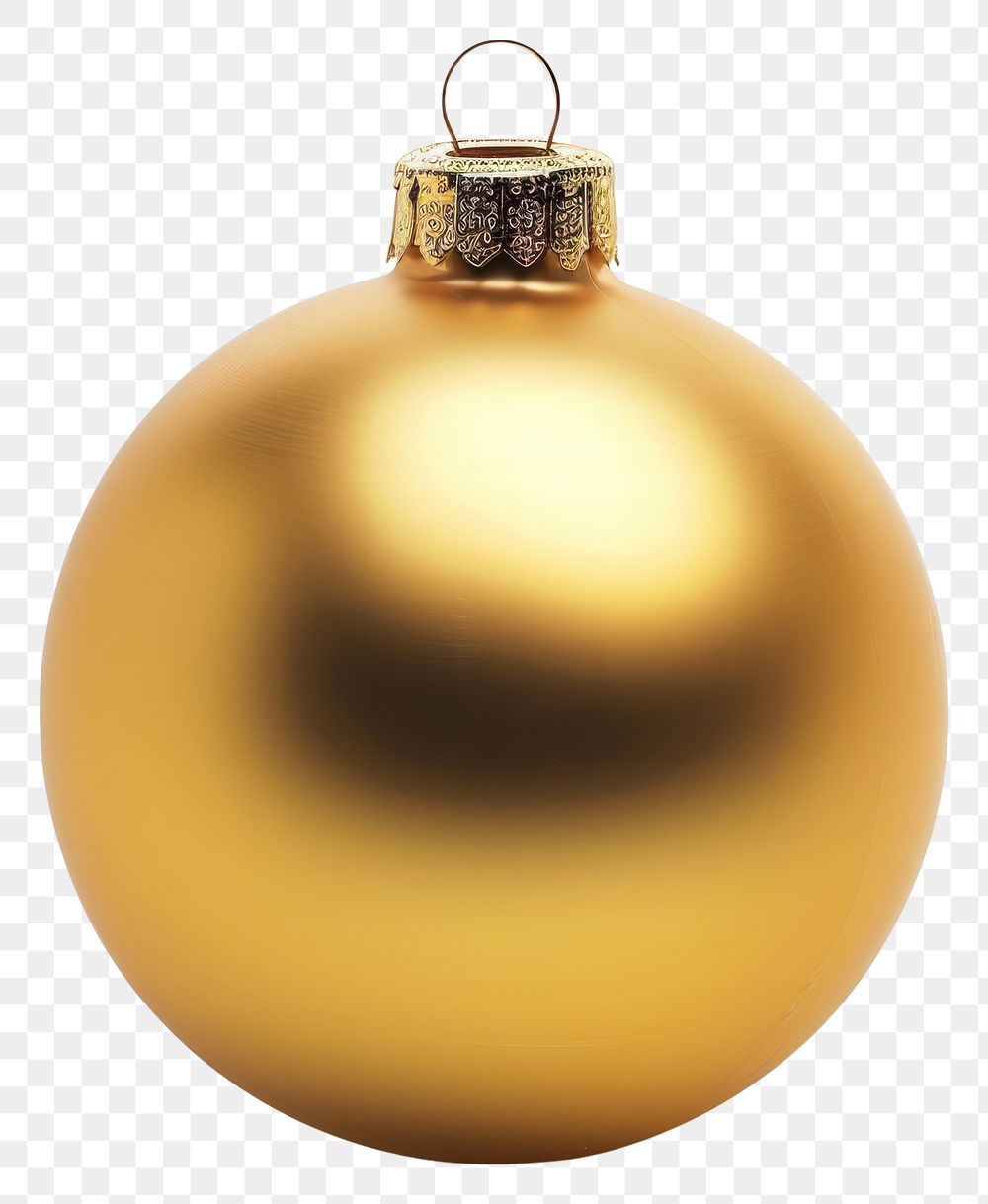 PNG Gold christmas ball gold accessories accessory.