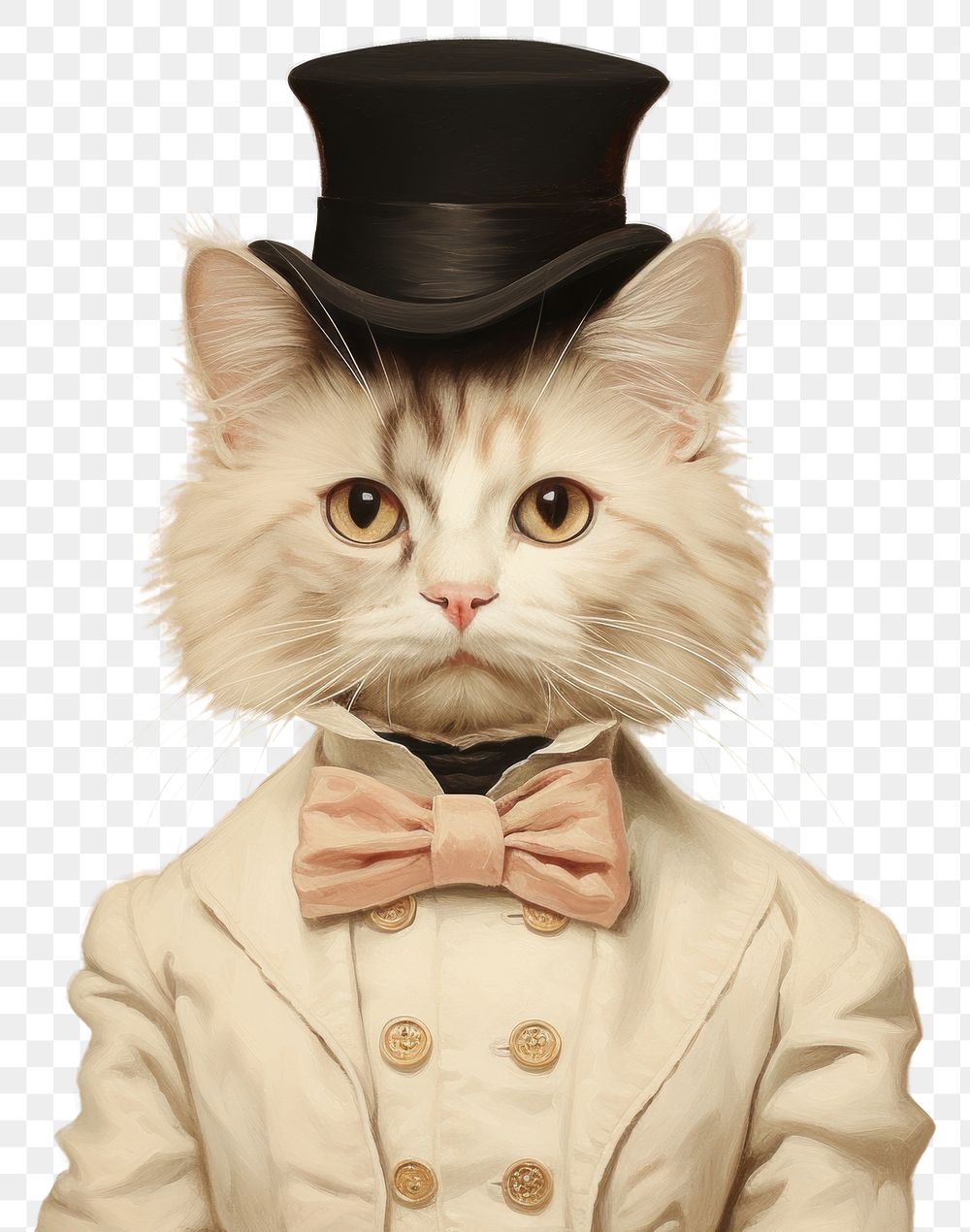 PNG  Cat wearing formal attire