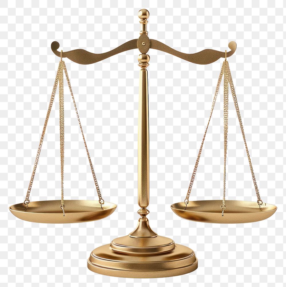 PNG Golden scales of justice balance