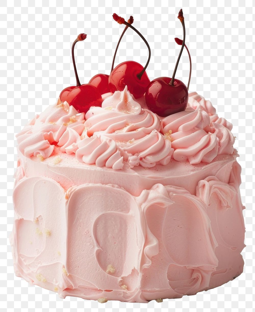 PNG Delicious pink cherry cake