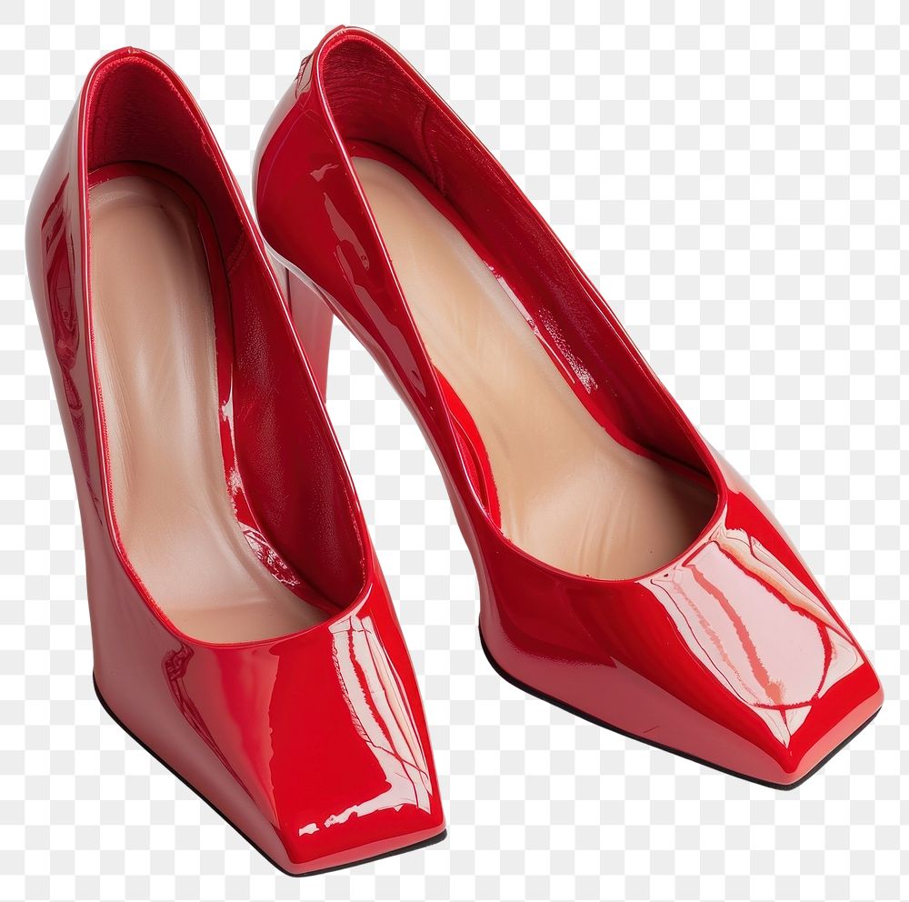 PNG Elegant glossy red high heels