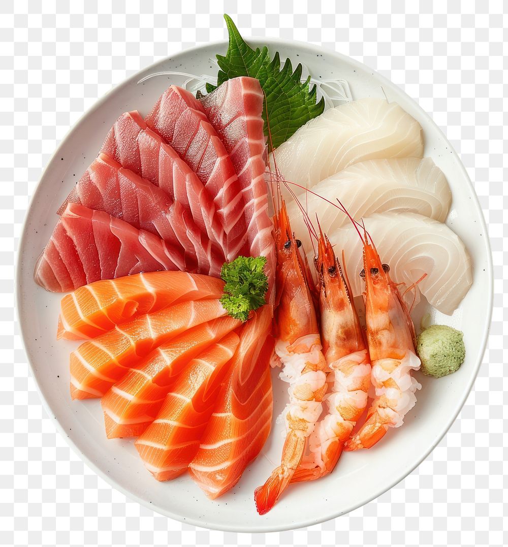 PNG Fresh sashimi seafood platter