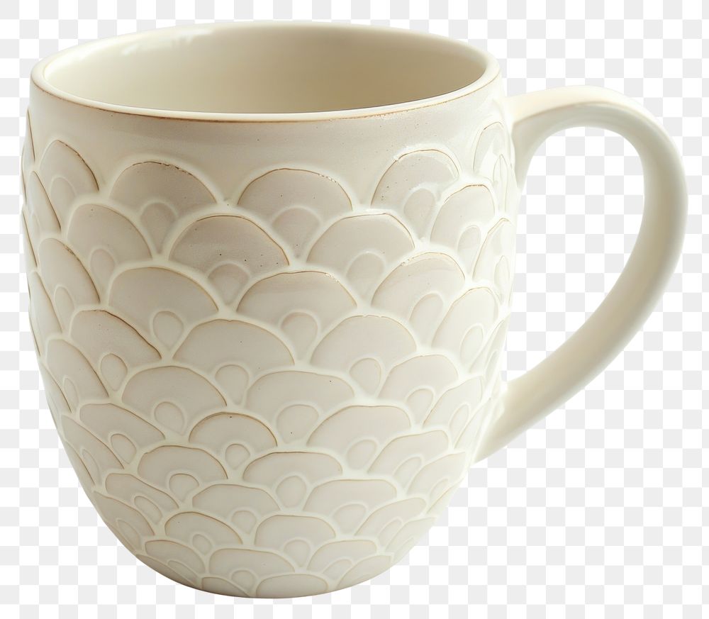 PNG Elegant white ceramic mug design