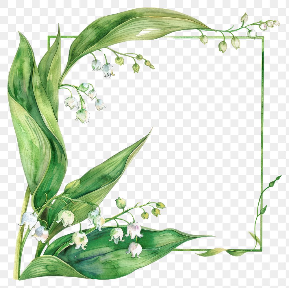 PNG  Elegant floral frame illustration