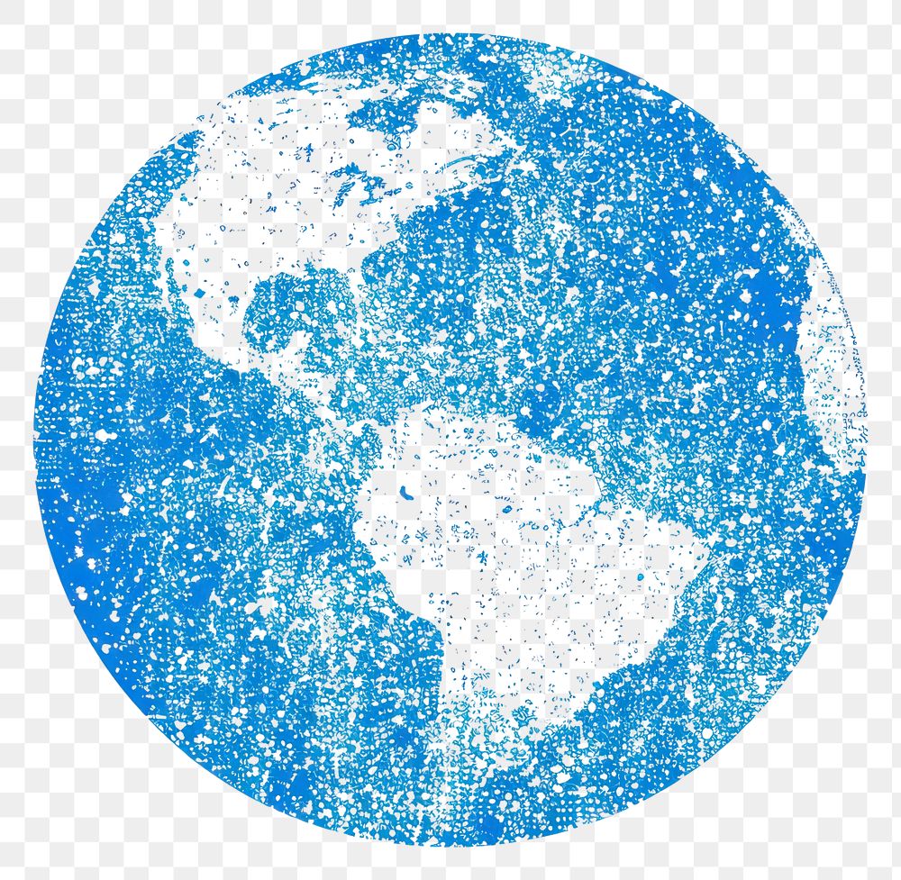 Blue textured Earth illustration