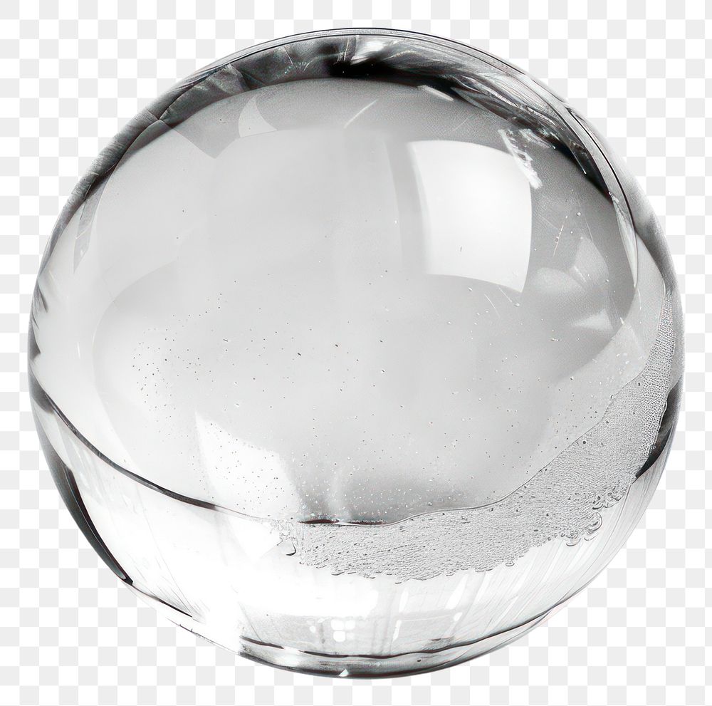 PNG Clear glass sphere on white