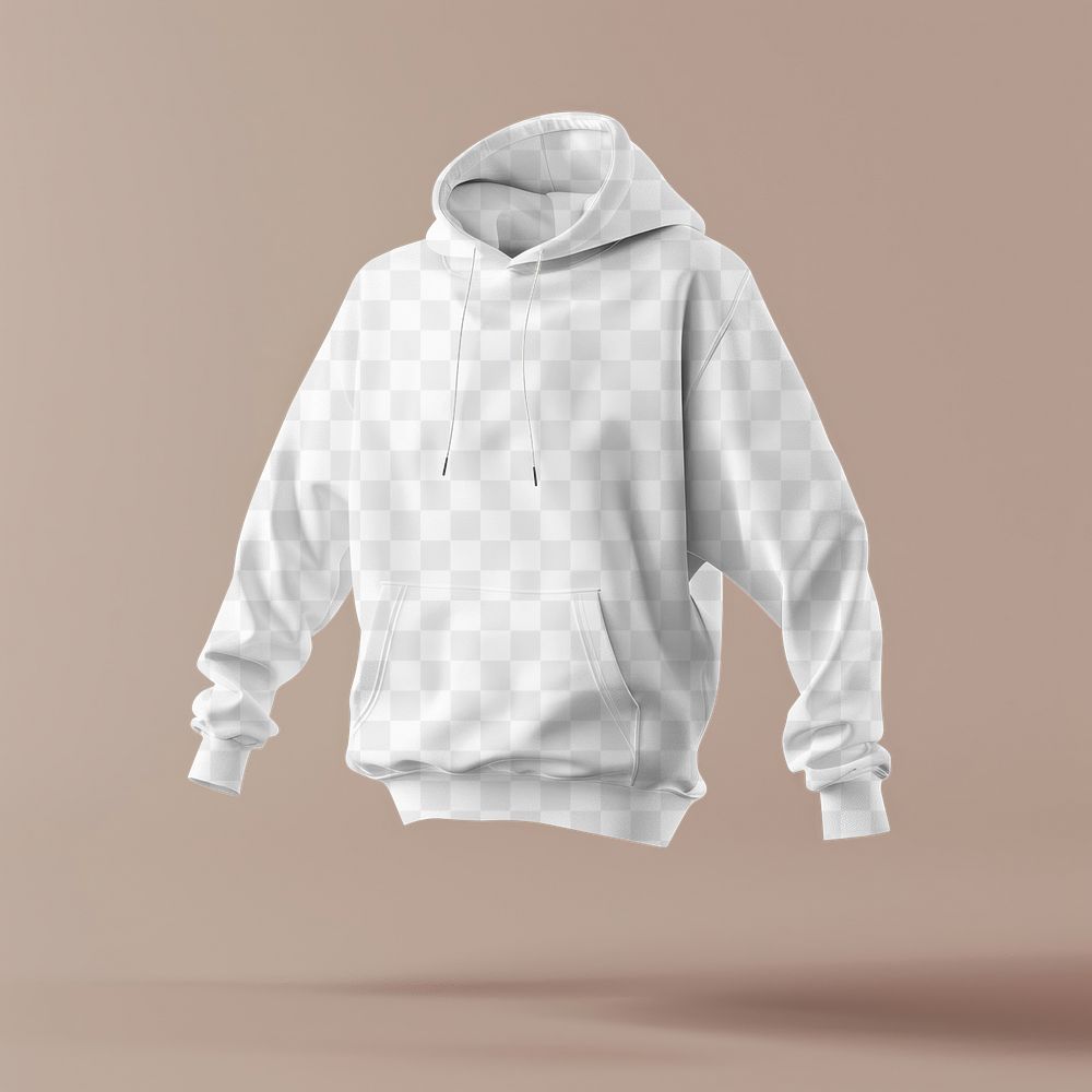 PNG hoodie mockup, transparent design