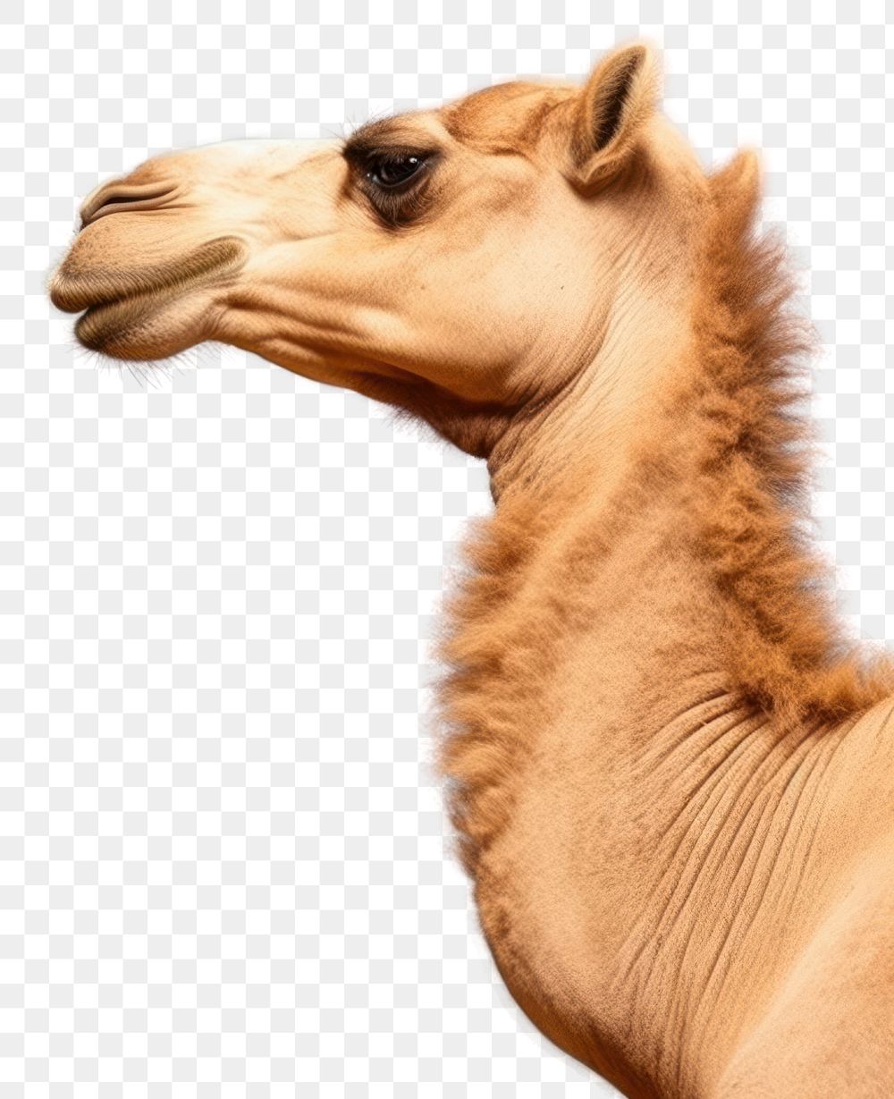 PNG Camel profile against blue background