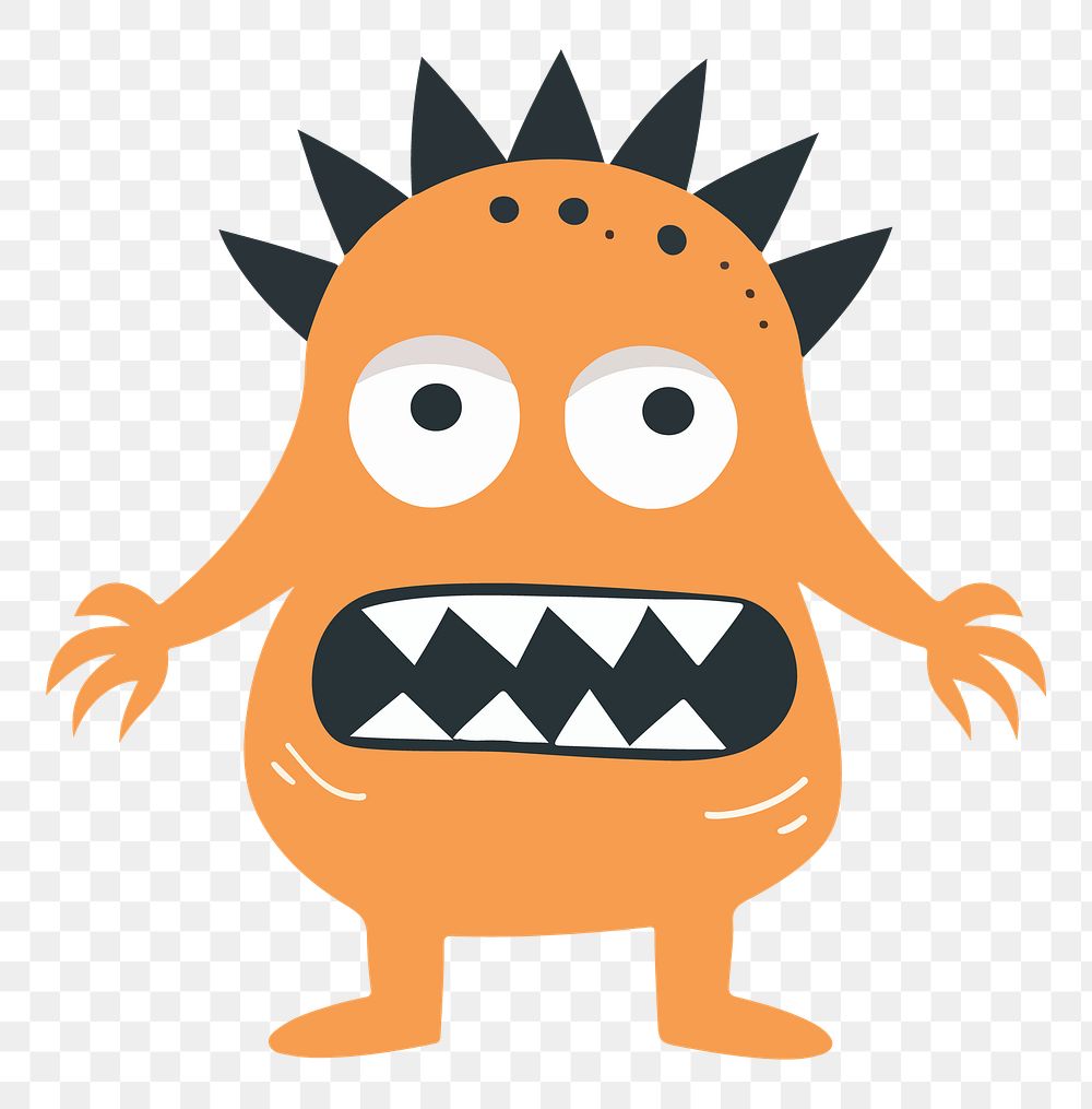 PNG cute cartoon monster character element, transparent background