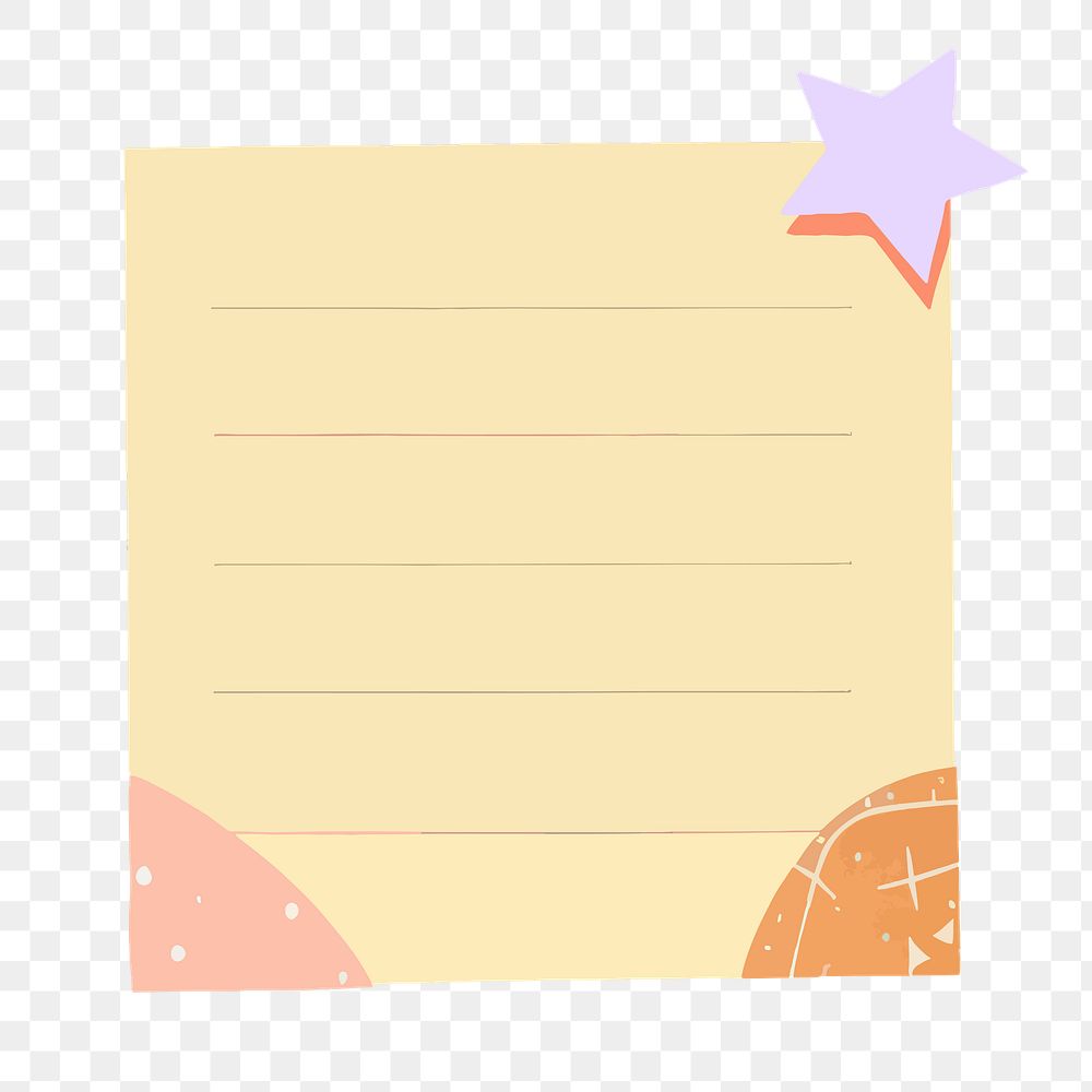 PNG Cute sticky notes illustration, transparent background