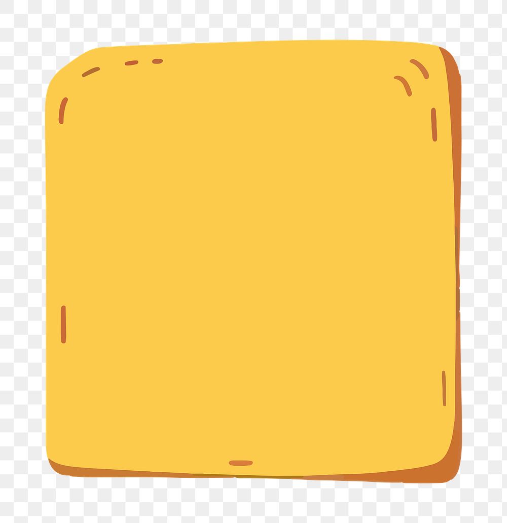 PNG Cute bread sticky notes illustration, transparent background