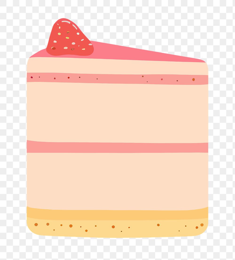 PNG Cute cake sticky notes illustration, transparent background