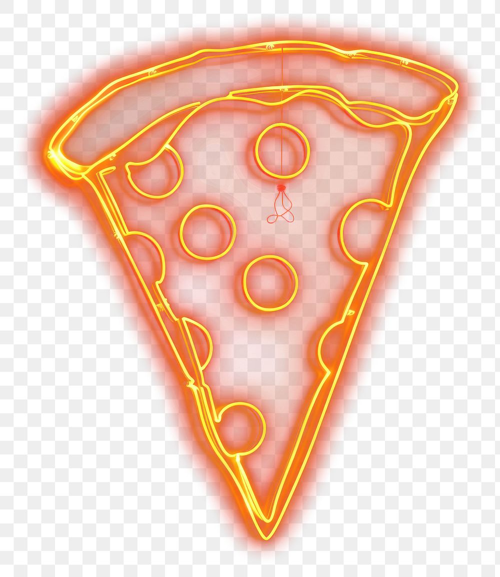 PNG Neon pizza slice illustration