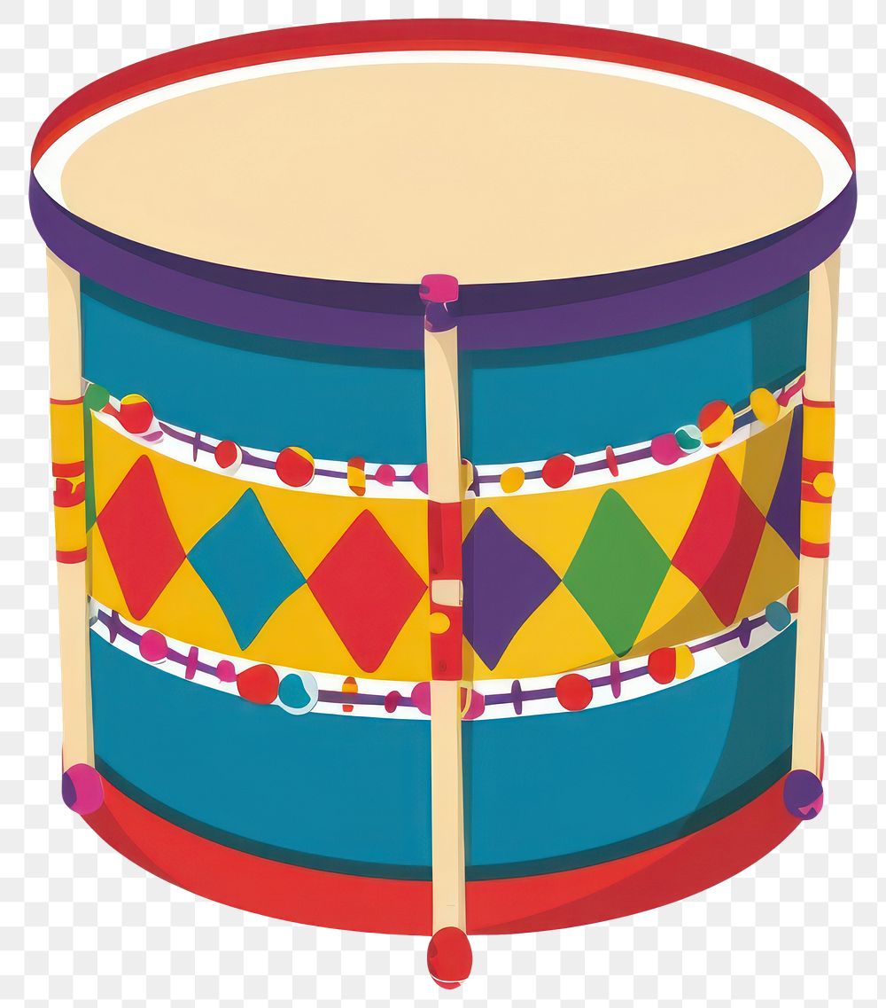 PNG Colorful toy drum illustration