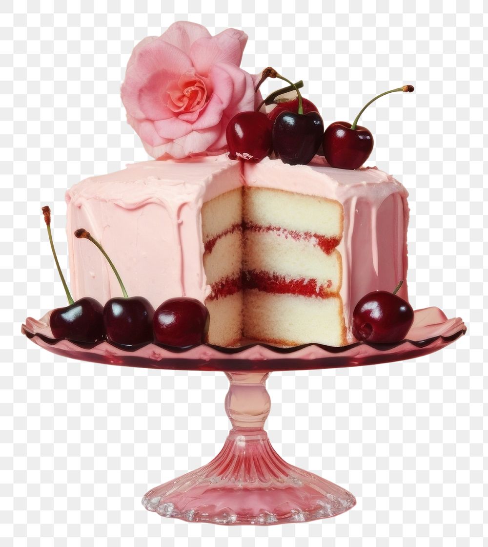 Cream cake dessert cherry.