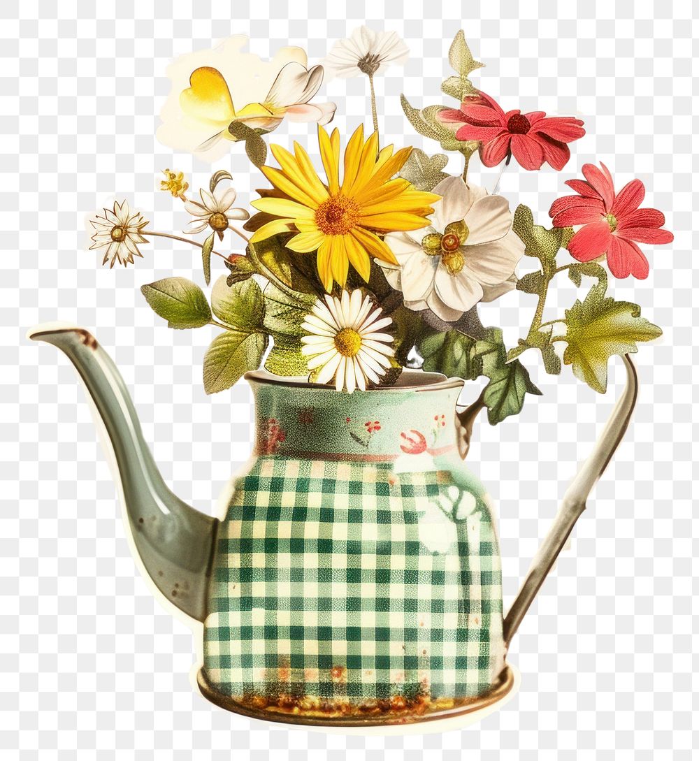 PNG Flower in tea pot cookware pottery blossom.