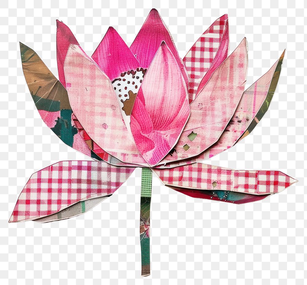 PNG Lotus collage cutout paper accessories patchwork.