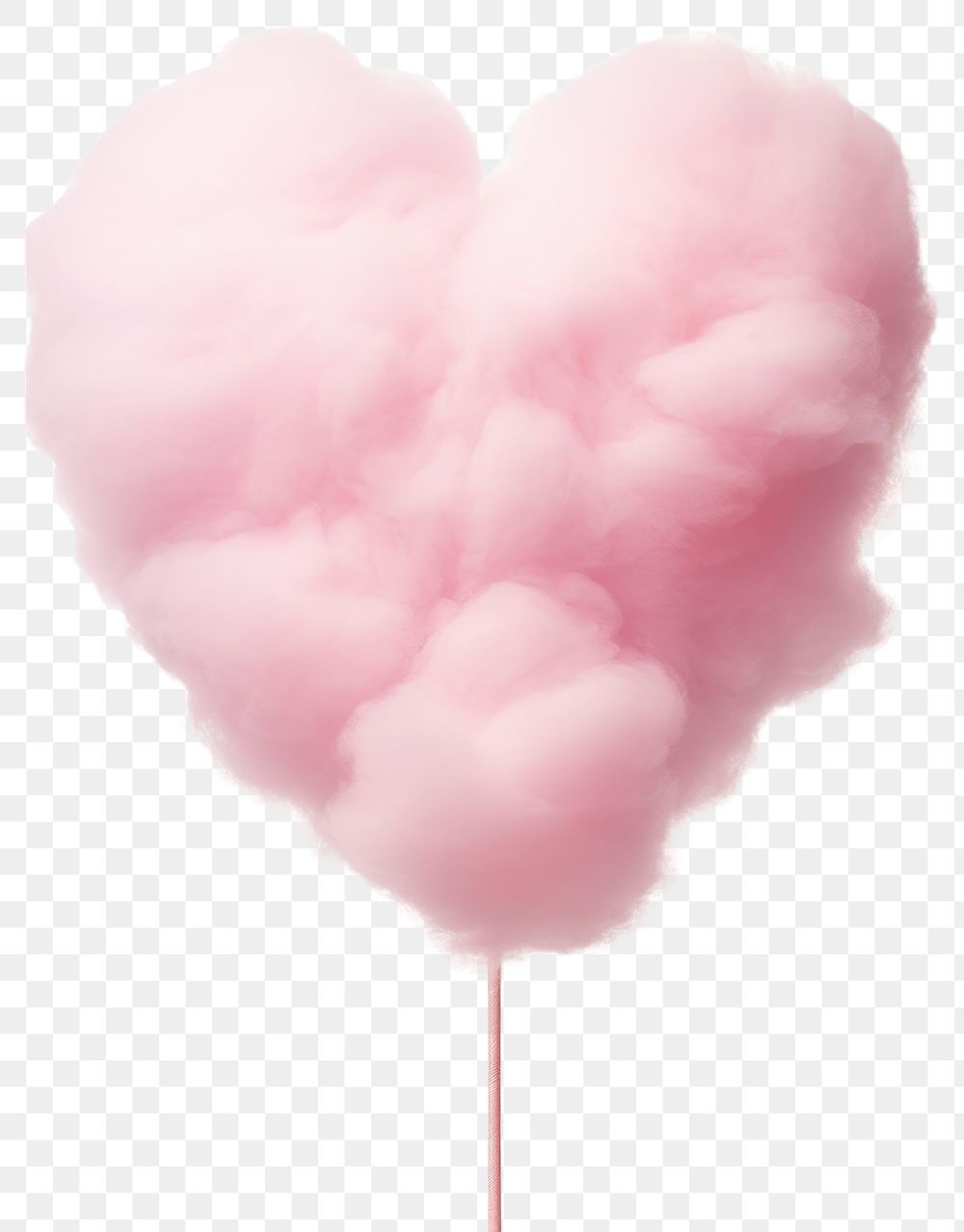 PNG Pink heart-shaped cotton candy