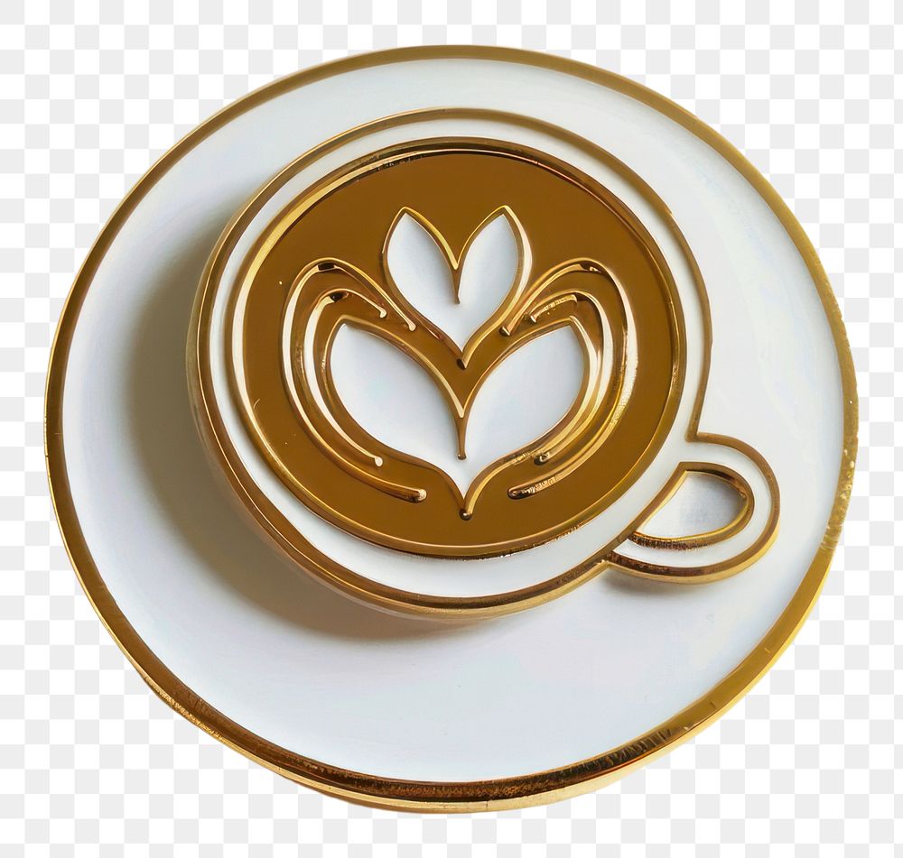 Elegant coffee cup pin design