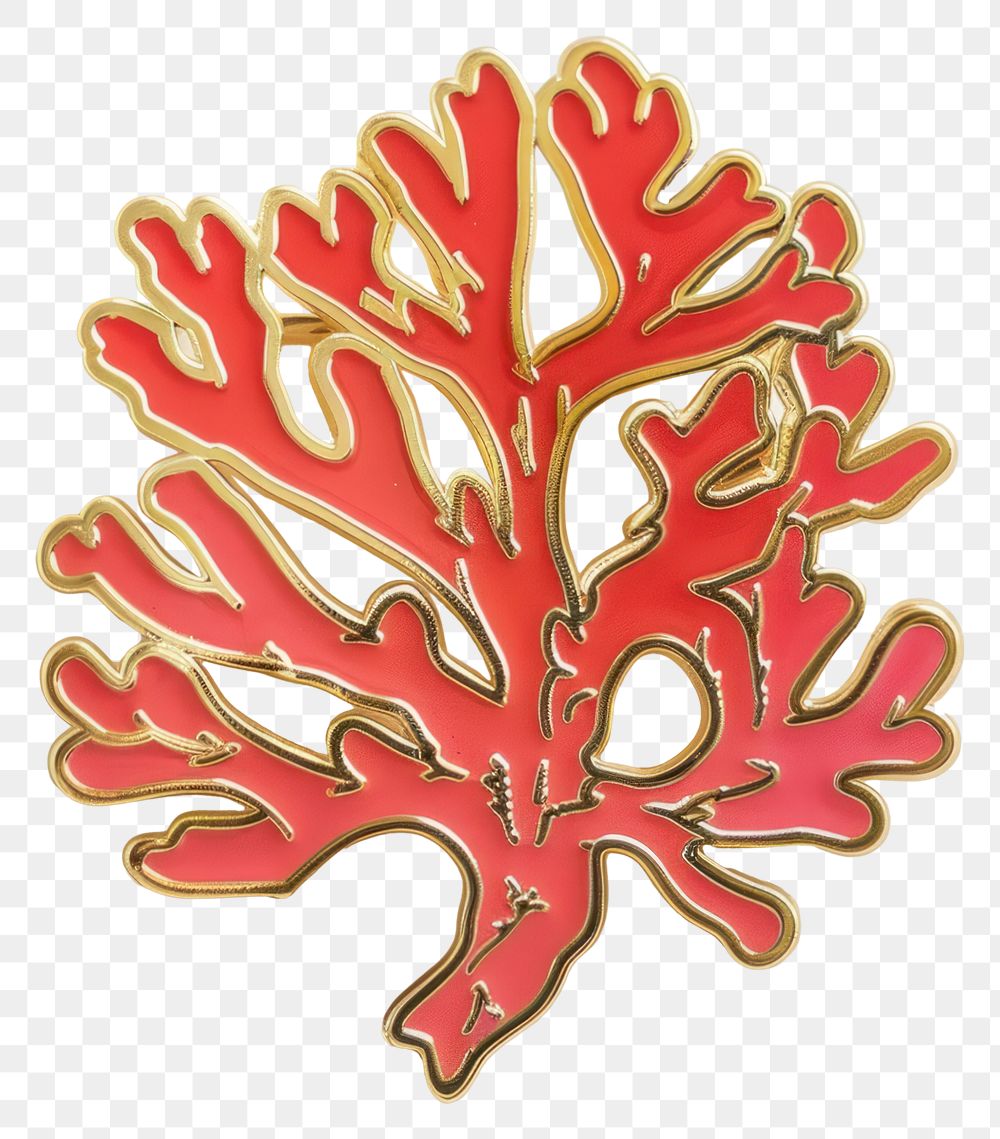 Elegant coral reef pin design