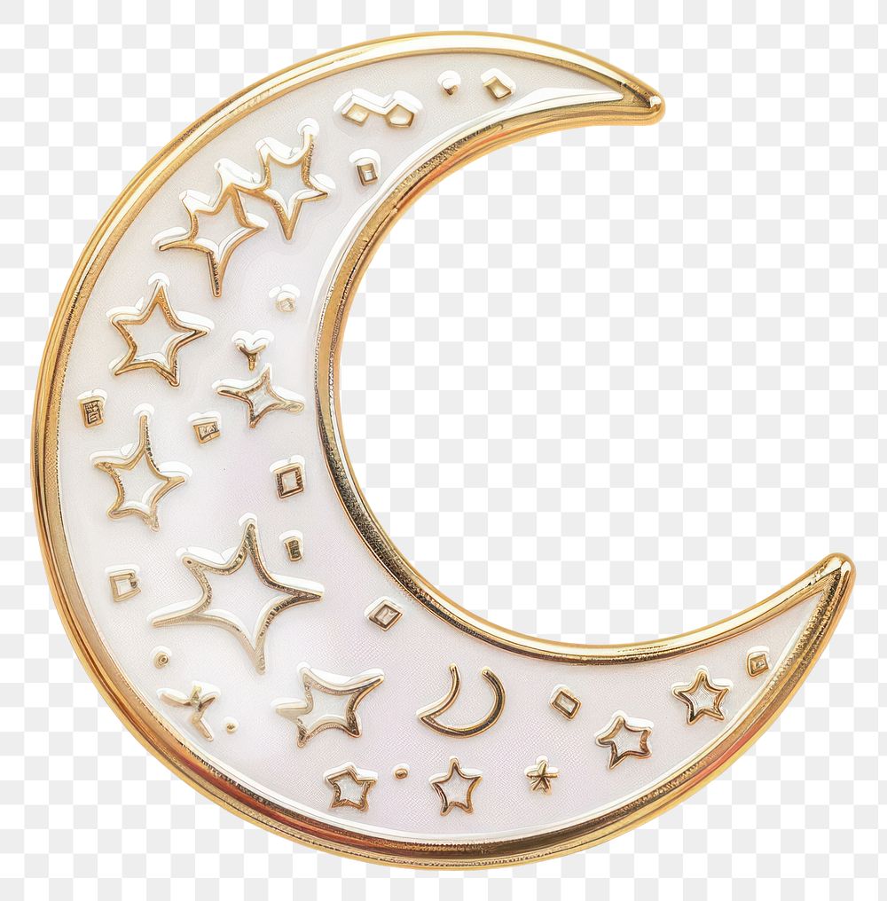 Elegant celestial moon pin