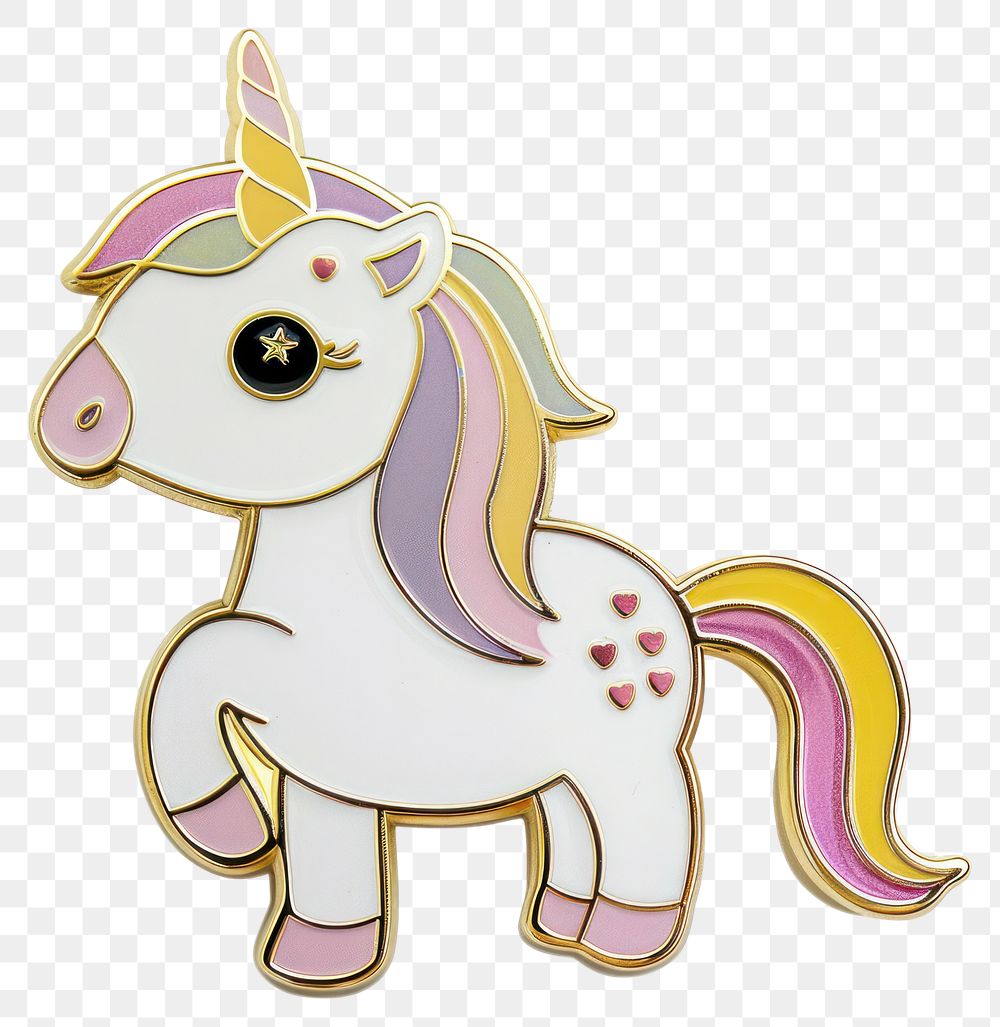 Colorful unicorn enamel pin